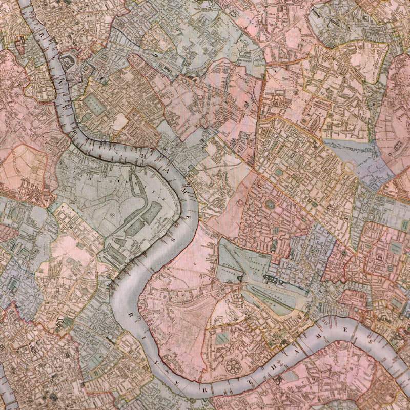100% Cotton Lawn Liberty Fabrics Tana Lawn™ Cotton Fabric - Cary's Patchwork Brown London map