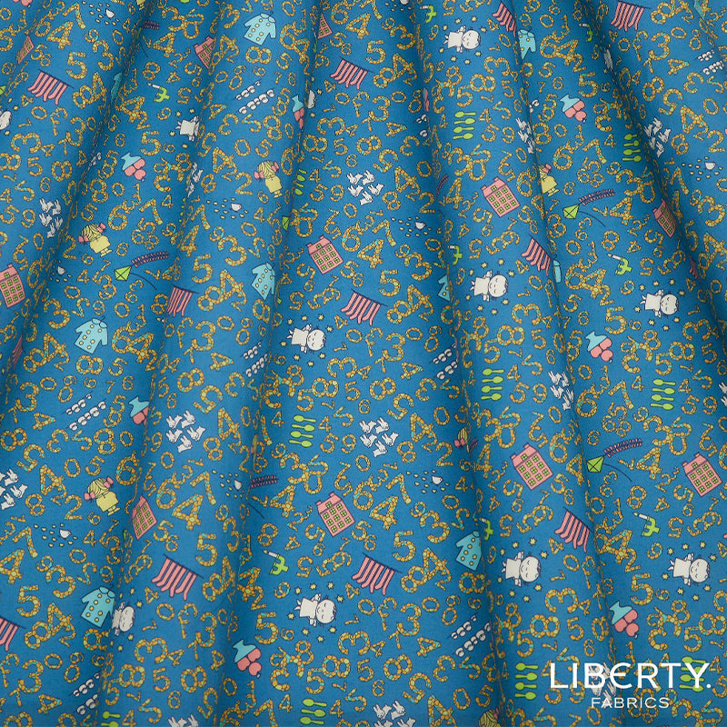 Liberty Fabrics Tana Lawn™ Cotton - Counting - Blue