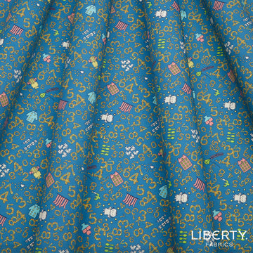 Liberty Fabrics Tana Lawn™ Cotton - Counting - Blue