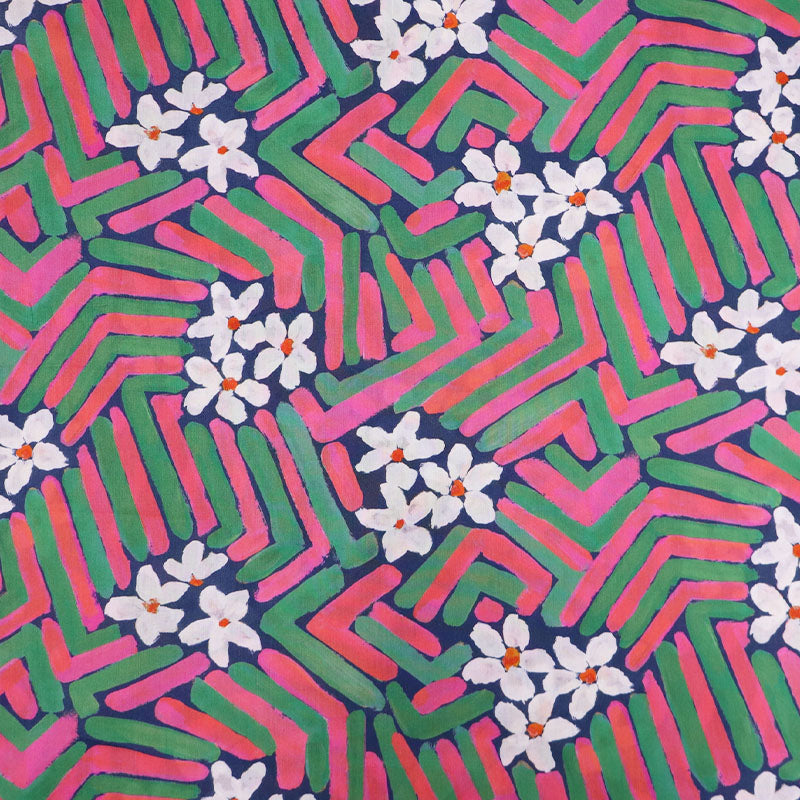 Liberty Fabrics Tana Lawn™ - Flower Portrait - Pink and Green 100% cotton lawn