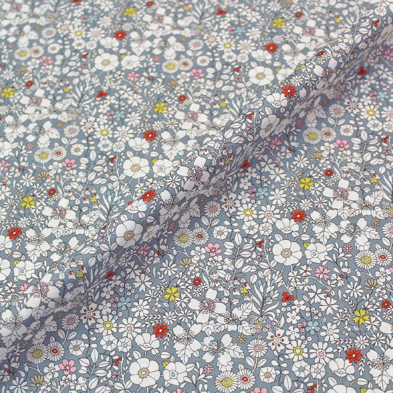 100% Cotton Tana Lawn™  Liberty Fabrics June's Meadow - Blue Grey