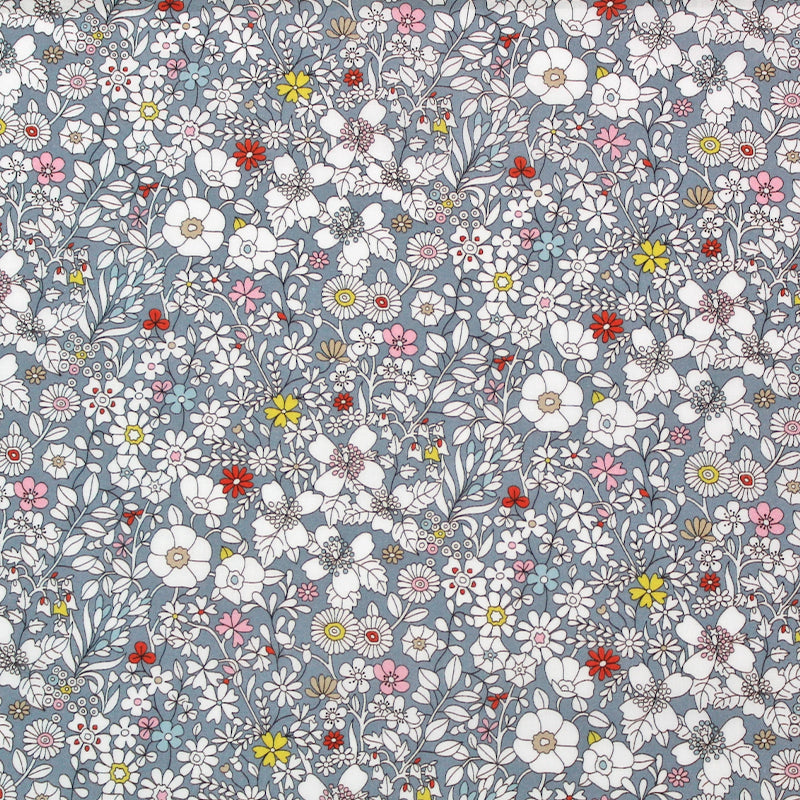 100% Cotton Tana Lawn™  Liberty Fabrics June's Meadow - Blue Grey