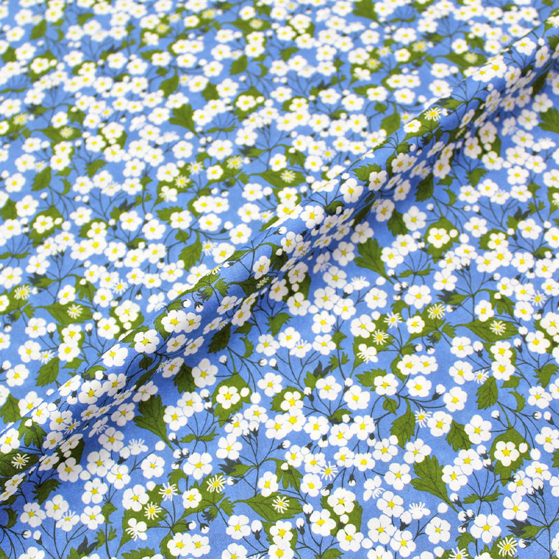 100% Cotton Tana Lawn™  Liberty Fabrics Mitsi - Blue and Green