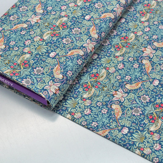100% Cotton Tana Lawn™  Liberty Fabrics Strawberry Thief Blue