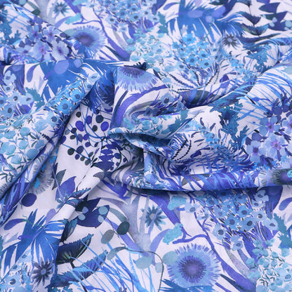 100% Cotton Liberty Cotton Lawn Fabric - Tresco Blue