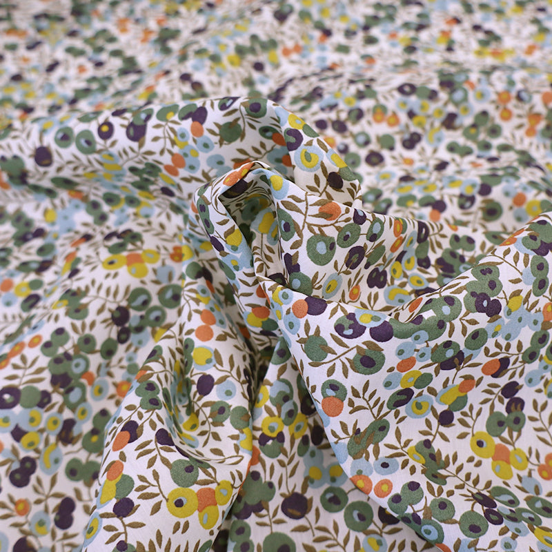 100% Cotton Liberty Fabrics Tana Lawn™ Cotton - Olive Green - Wiltshire