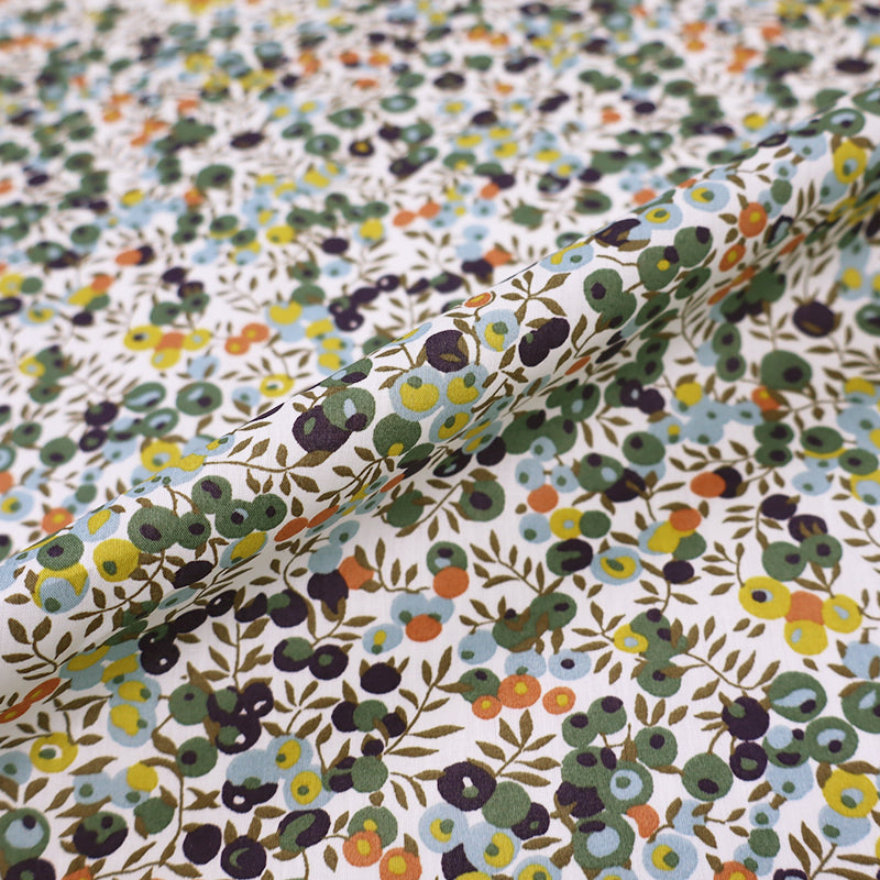 100% Cotton Liberty Fabrics Tana Lawn™ Cotton - Olive Green - Wiltshire