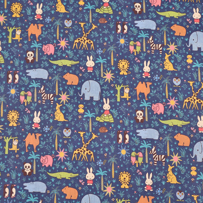 Liberty Fabrics Tana Lawn™ Cotton - Zoology - Navy Blue
