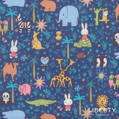 Liberty Fabrics Tana Lawn™ Cotton - Zoology - Navy Blue