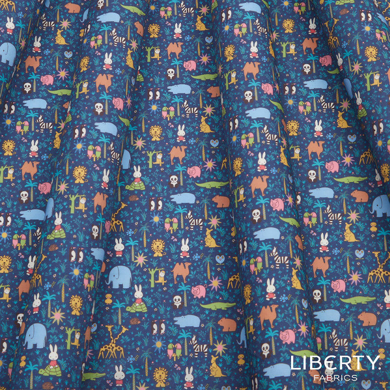 Liberty Fabrics Tana Lawn™ Cotton - Zoology - Navy Blue