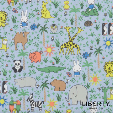 Liberty Fabrics Tana Lawn™ Cotton - Zoology - Pale Blue