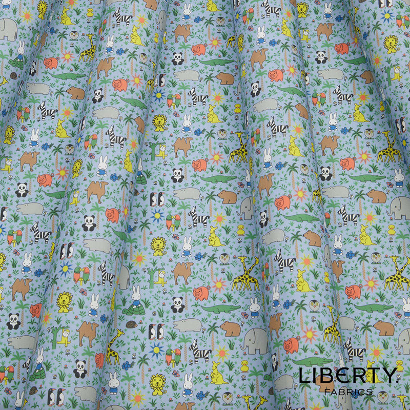 Liberty Fabrics Tana Lawn™ Cotton - Zoology - Pale Blue