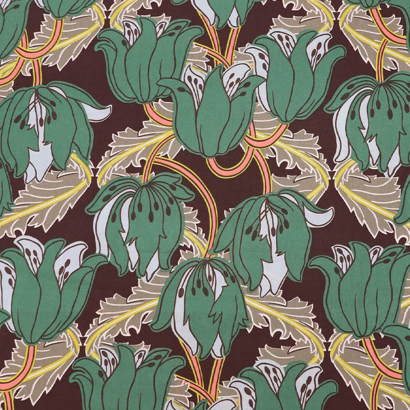 Green Iris print Liberty Fabric Tana Lawn™ Cotton - Evelyn Dawn - Green
