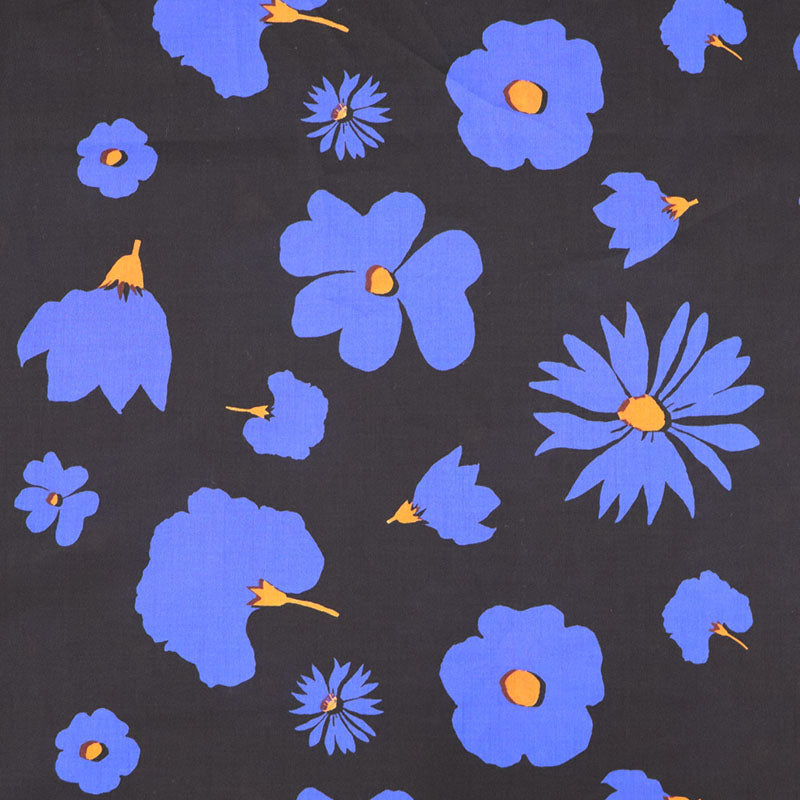 100% Cotton Liberty Fabric Tana Lawn™ Cotton - Impression - Blue & Black