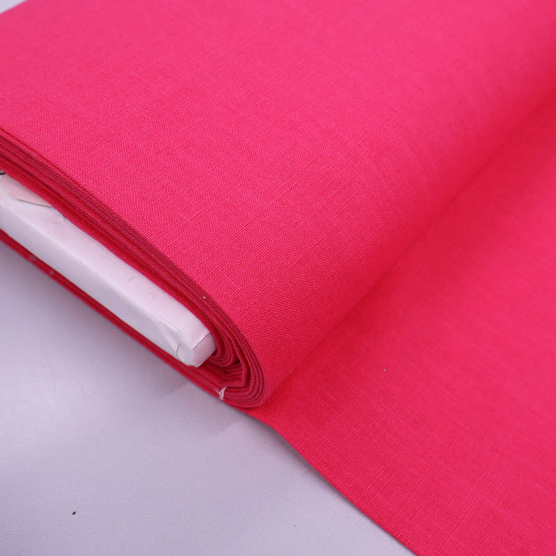 75% Linen 25% Cotton Bright Pink Linen Cotton Mix Fabric