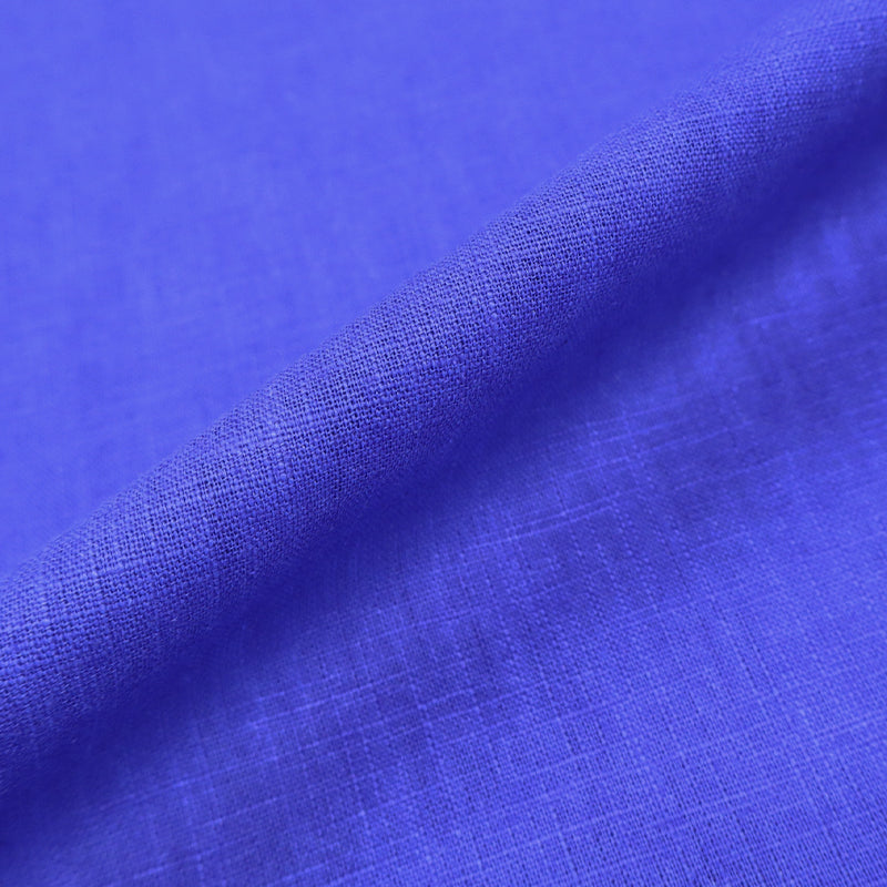 75% Linen 25% Cotton Cobalt Blue Linen Dressmaking Fabric