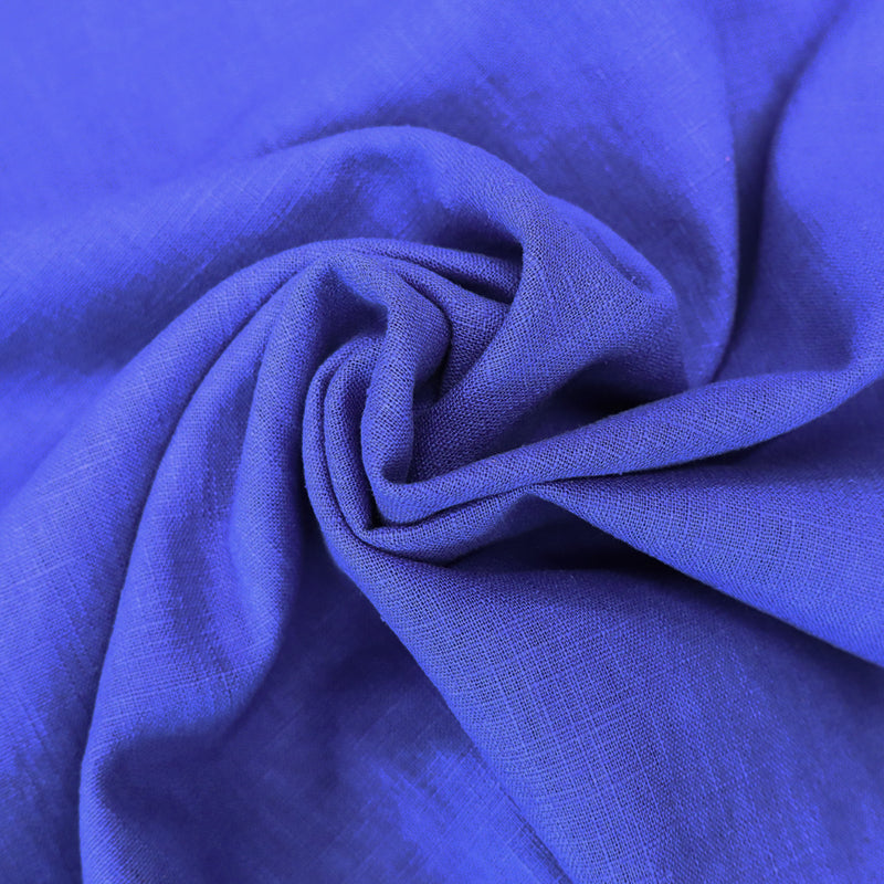75% Linen 25% Cotton Cobalt Blue Linen Dressmaking Fabric