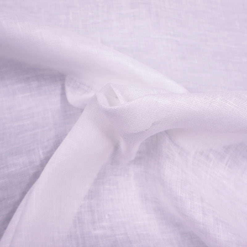 100% Linen Loose Weave Linen Muslin Fabric - Bright White