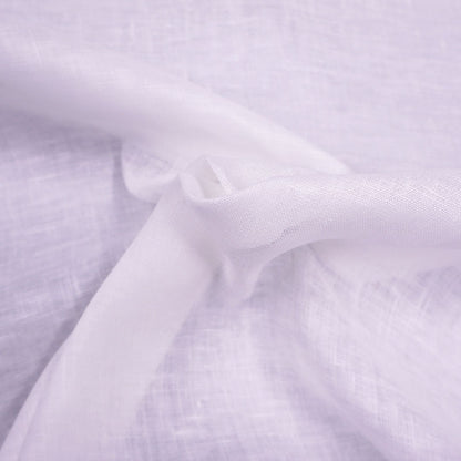 100% Linen Loose Weave Linen Muslin Fabric - Bright White