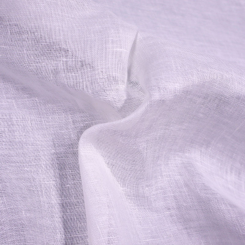 100% Linen Loose Weave Linen Muslin Fabric - Bright White