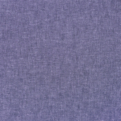 55% Cotton and 45% Linen Linen Blend Chambray Fabric - Plain Dark Blue