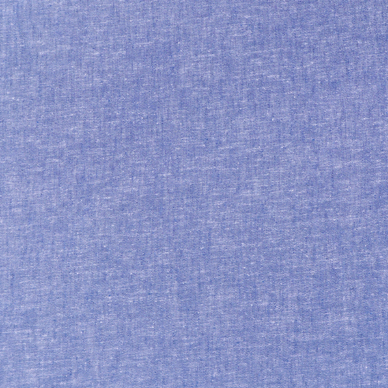 55% Cotton and 45% Linen Linen Blend Chambray Fabric - Pale Blue