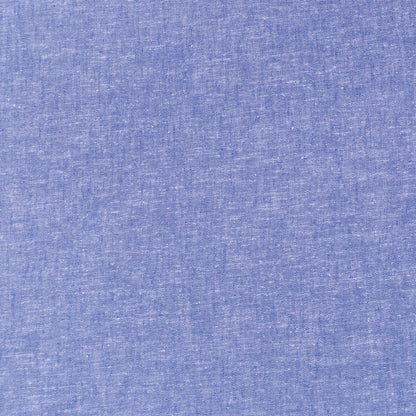 55% Cotton and 45% Linen Linen Blend Chambray Fabric - Pale Blue