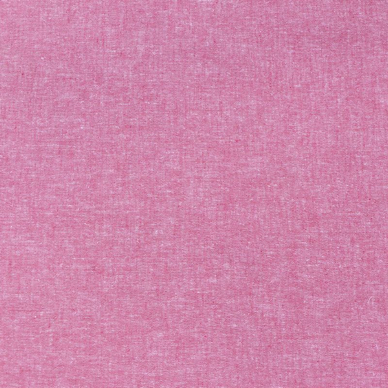55% Cotton and 45% Linen Linen Blend Chambray Fabric - Plain Pink