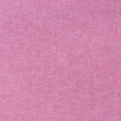 55% Cotton and 45% Linen Linen Blend Chambray Fabric - Plain Pink