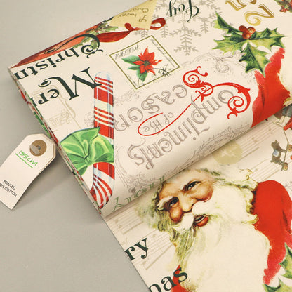 Medium Weight Cotton - Kitsch Father Christmas