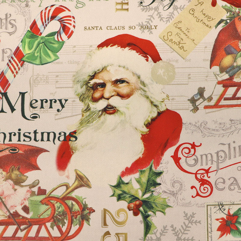 Medium Weight Cotton - Kitsch Father Christmas