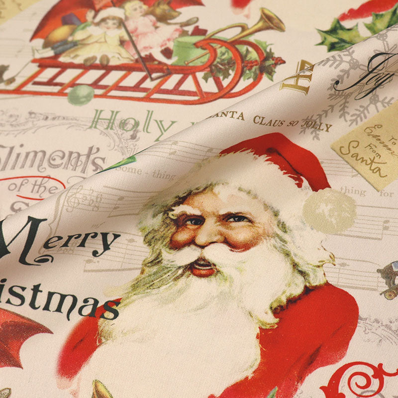 Medium Weight Cotton - Kitsch Father Christmas