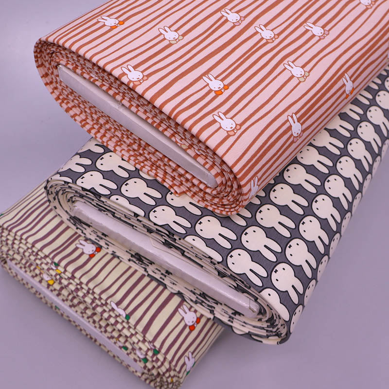 100CM REMNANT Cotton Elastane Jersey - Grey - Miffy