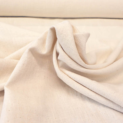 87% Linen 13% Cotton Washed Linen Blend Dressmaking Fabric - Ivory