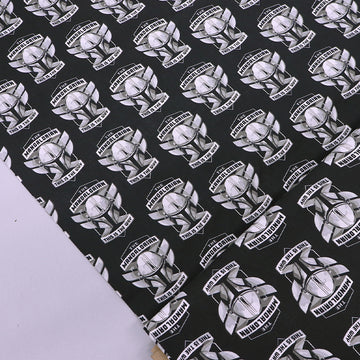 100% Cotton Black The Mandalorian  Licensed Print Fabric