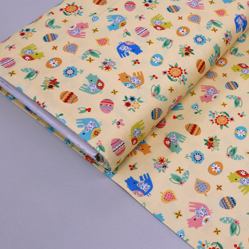 100% Cotton Novelty Cotton Fabric - Yellow Easter Chick