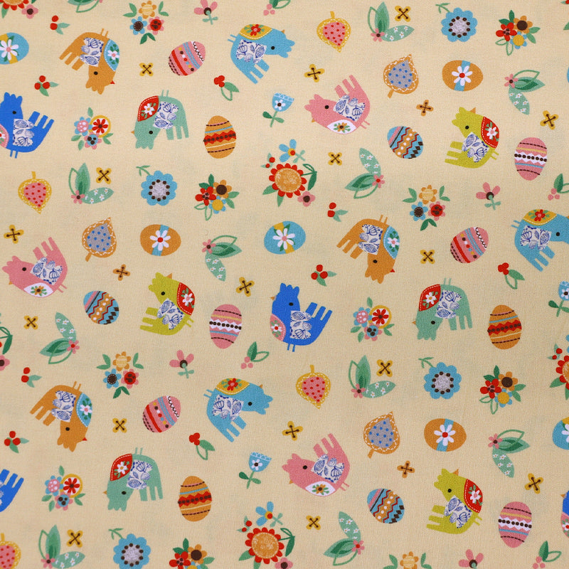 100% Cotton Novelty Cotton Fabric - Yellow Easter Chick
