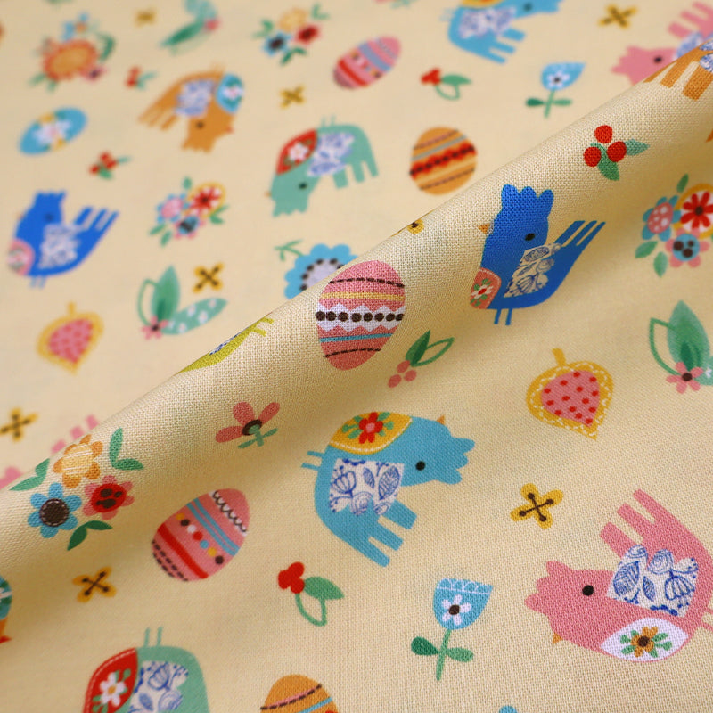 100% Cotton Novelty Cotton Fabric - Yellow Easter Chick
