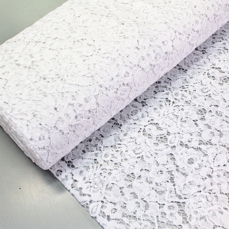 White Lace Fabric Nylon corded