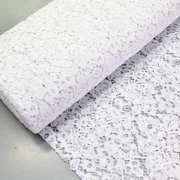 White Lace Fabric Nylon corded