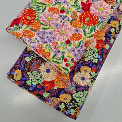 Ecovero Viscose - Purple Floral - Olivia