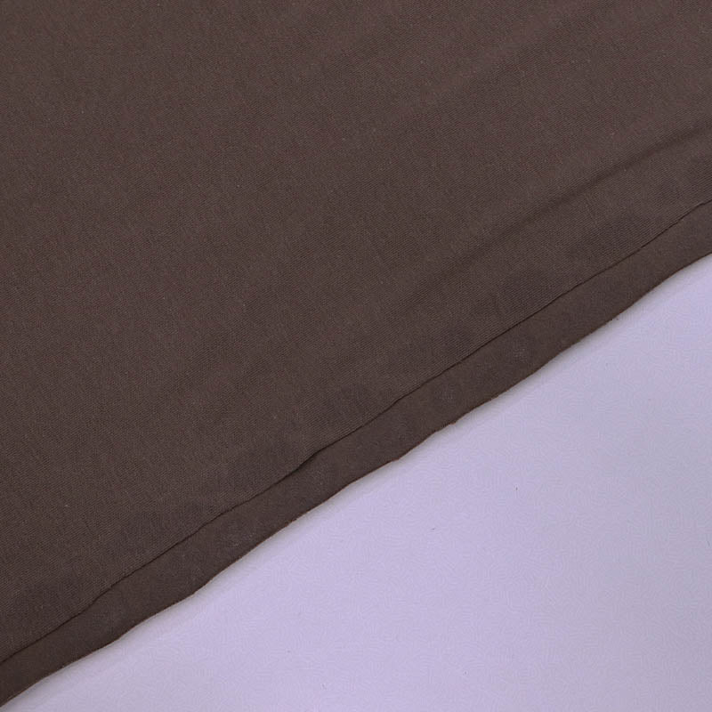 95% Cotton 5% Elastane Dark Brown Organic Cotton Jersey Fabric
