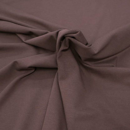 95% Cotton 5% Elastane Dark Brown Organic Cotton Jersey Fabric