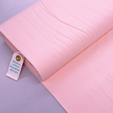 95% Cotton 5% Elastane Pale Pink Organic Cotton Jersey Fabric