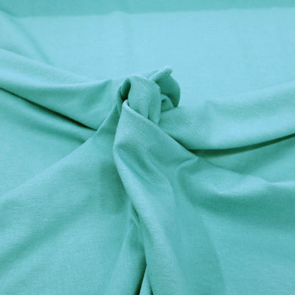 95% Cotton 5% Elastane Spearmint Green Organic Cotton Jersey Fabric