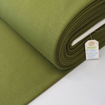 82% Organic Cotton 18% Recycled Polyester Olive Green Heavyweight Sweatshirt fabric