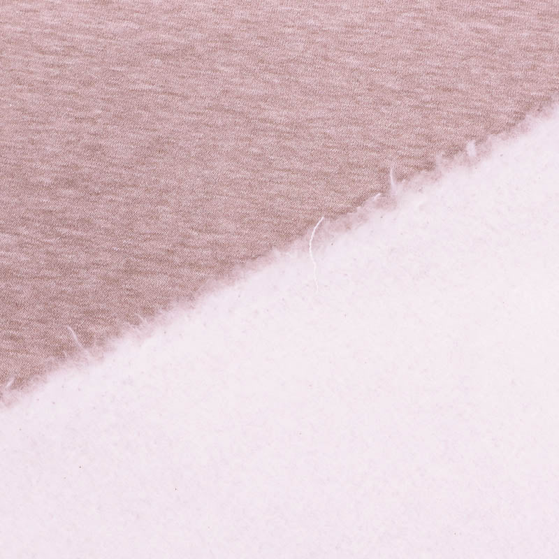 82% Organic Cotton 18% Recycled Polyester Pale Taupe Marl Sweatshirt fabric