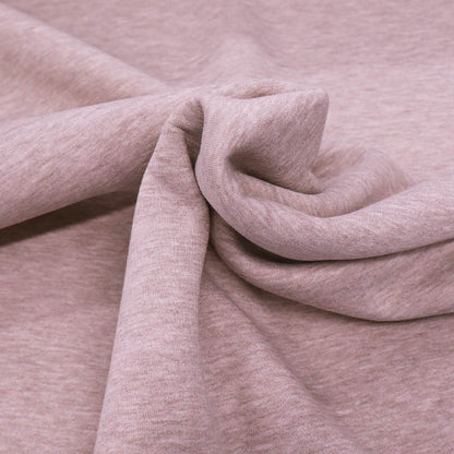 82% Organic Cotton 18% Recycled Polyester Pale Taupe Marl Sweatshirt fabric