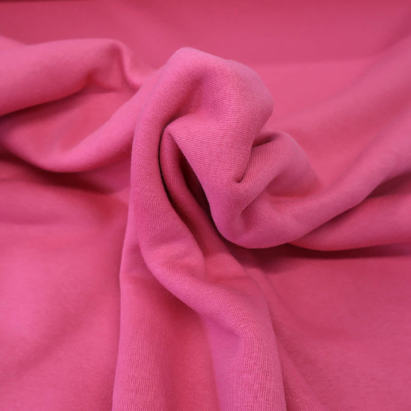 82% Organic Cotton 18% Recycled Polyester Pink Heavyweight Sweatshirt fabric