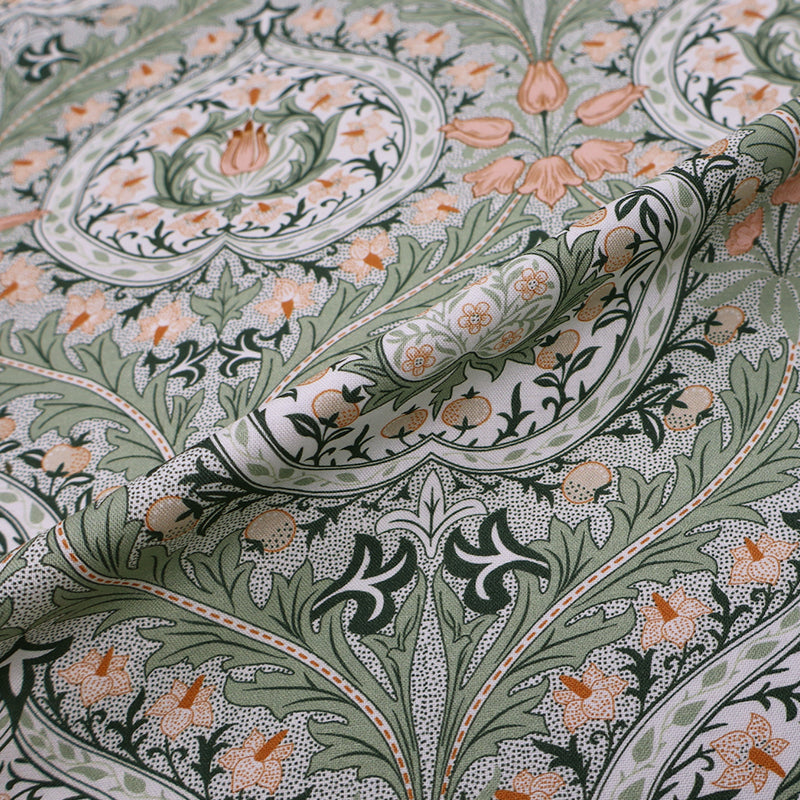 100% Organic Cotton Green William Morris Fabric - Eden